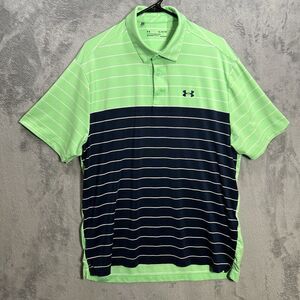 Under Armour Polo Shirt‎ Mens Extra Large UA Golf Performance Stripe 1253479